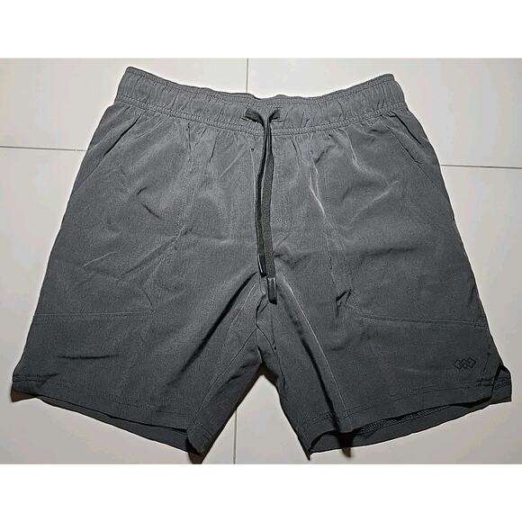 LEG3ND Shorts Mens Medium Dark Gray Athletic Lightweight Drawstring Pockets - Picture 1 of 5